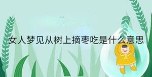 女人梦见从树上摘枣吃是什么意思