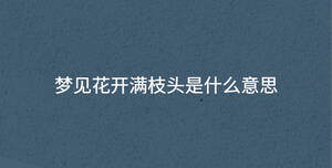 梦见花开满枝头是什么意思
