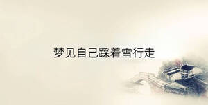 梦见自己踩着雪行走