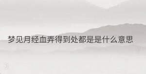 梦见月经血弄得到处都是是什么意思