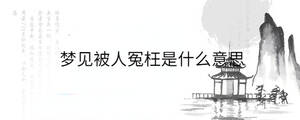 梦见被人冤枉是什么意思