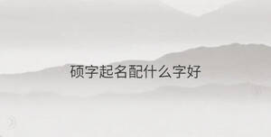 硕字起名配什么字好