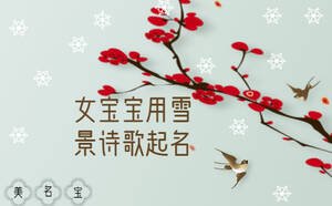 女宝宝雪景诗歌起名